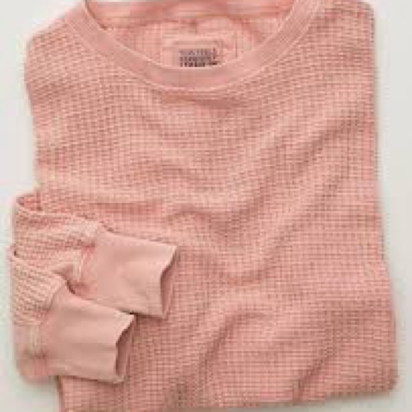 American Eagle Outfitters Pink Waffle Knit Sweatshirt, New with Tags - Picture 15 of 16